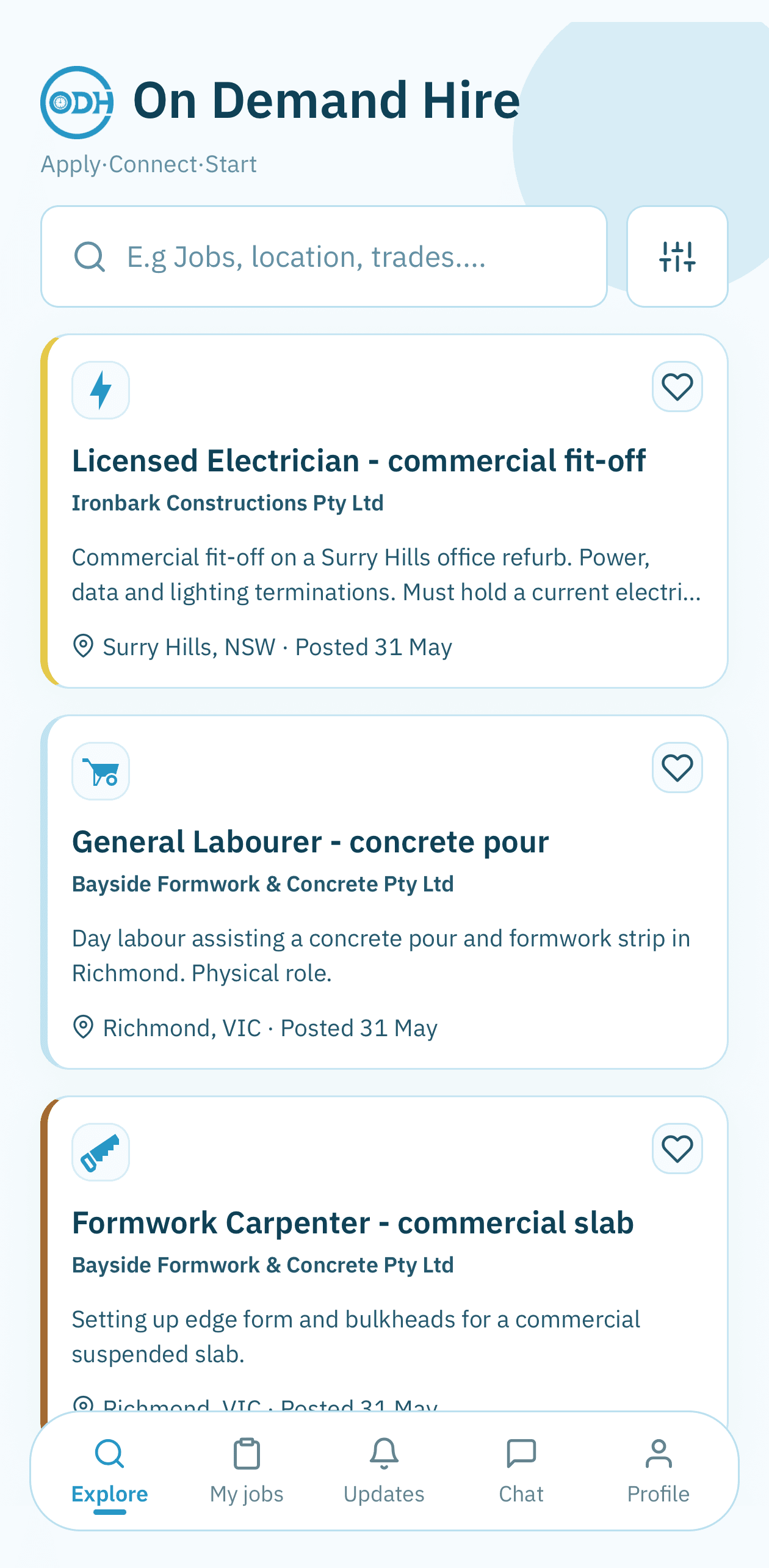 OnDemandHire app — jobs near you